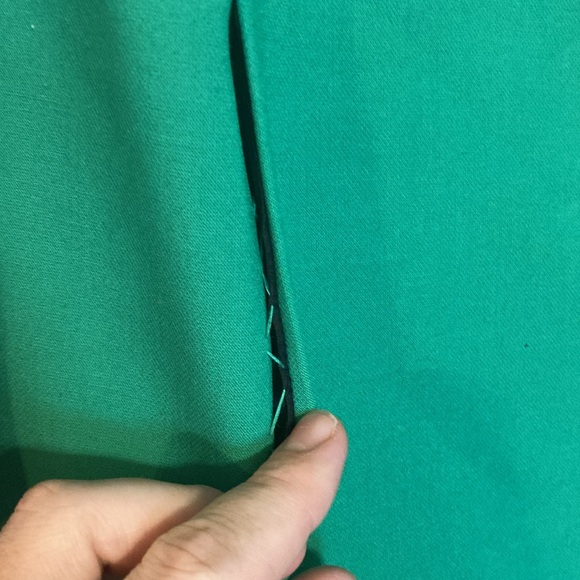 Carlisle Womens Size 6 Green Hidden Button Colorblocking Mod Artist Car Coat - Picture 3 of 12